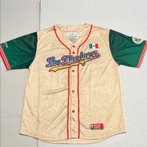 LA DODGERS BASEBALL JERSEY MEXICAN HERITAGE NIGHT SIZE XL